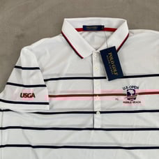 Polo Golf Ralph Lauren Polo Shirt Women XL White US Open Pebble Beach 2019 NWT