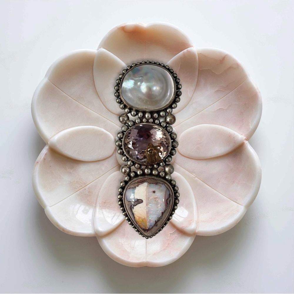 Vintage ONE-OF-A-KIND Stephen Dweck Sterling Silver Brooch Pin