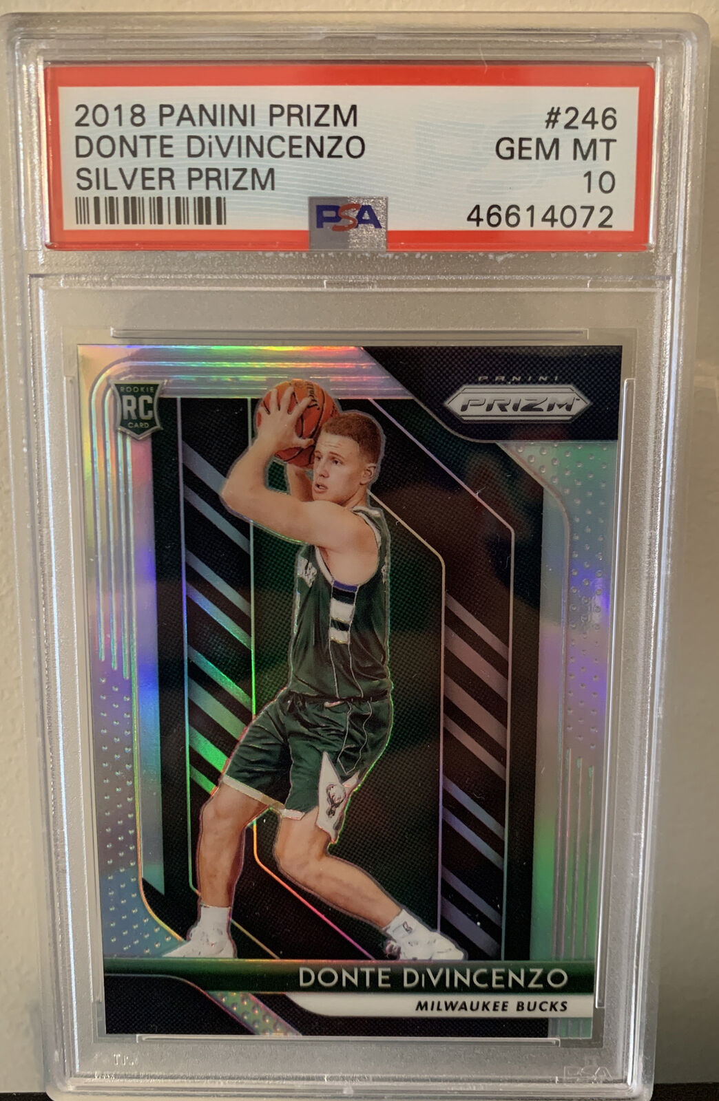 PSA 10 2018-19 Panini Prizm Donte DiVincenzo RC Silver Prizm #246 Rookie Psa 10