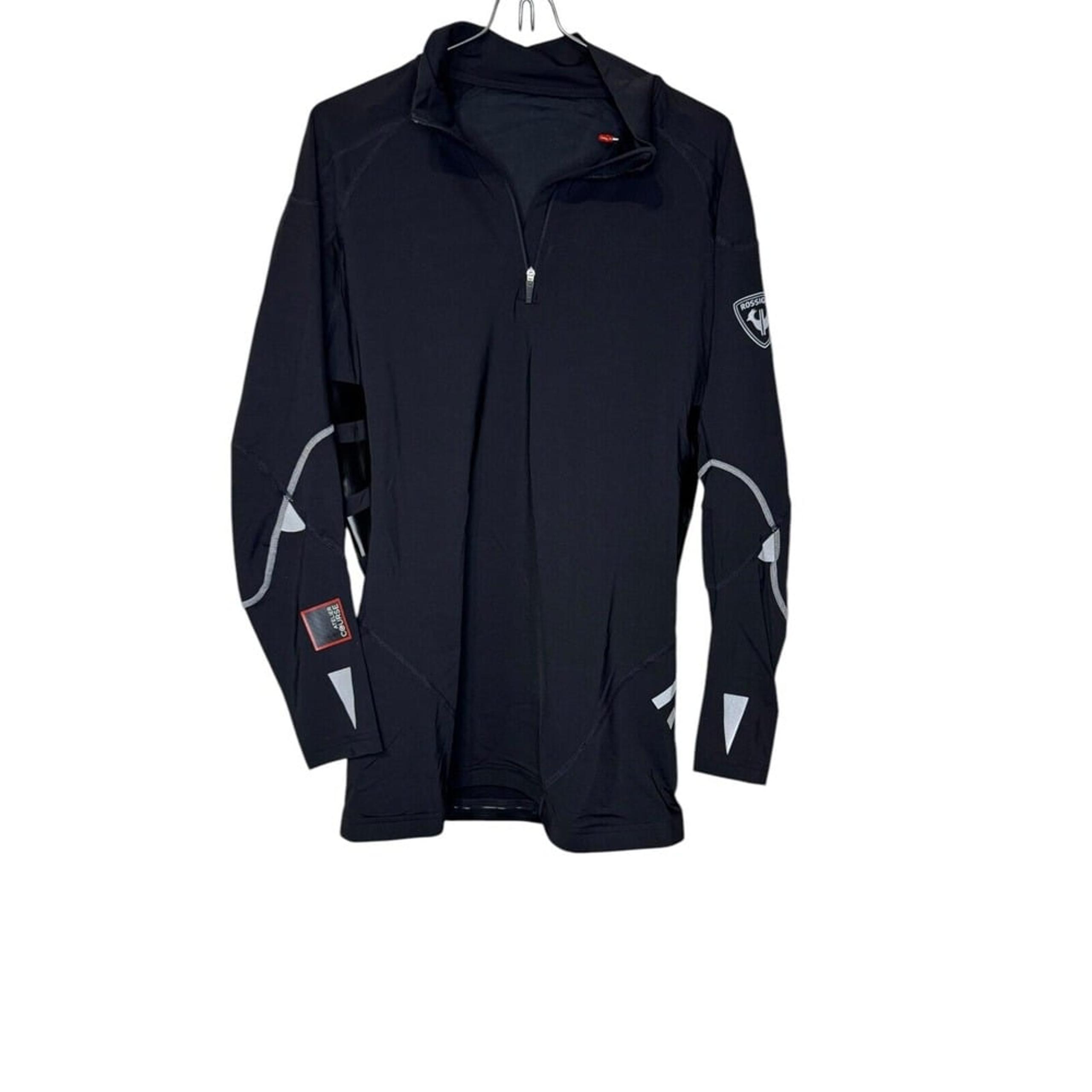 Rossignol Men Top 1/2 Front Zip Infini Stretch Compression Race Black Sz.2XL NWT