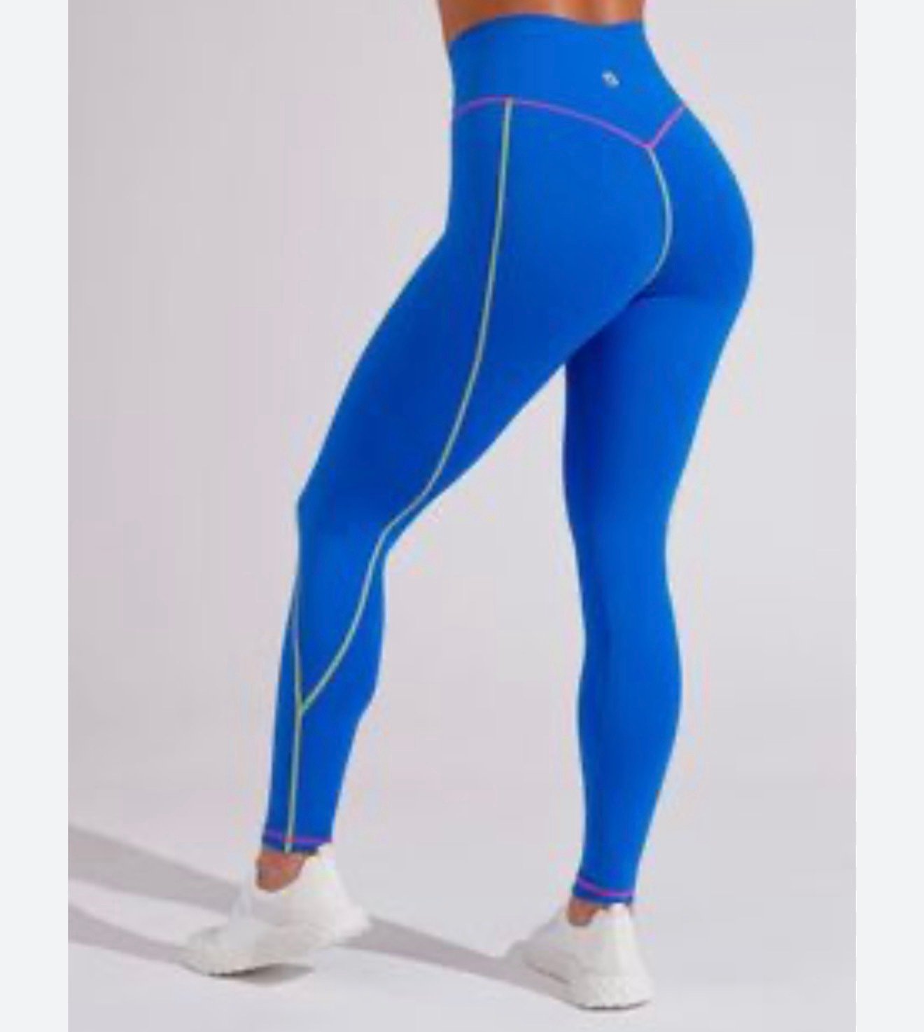 Buffbunny Loch Ness leggings - H20 blue / Miami vice pink / tiki yellow