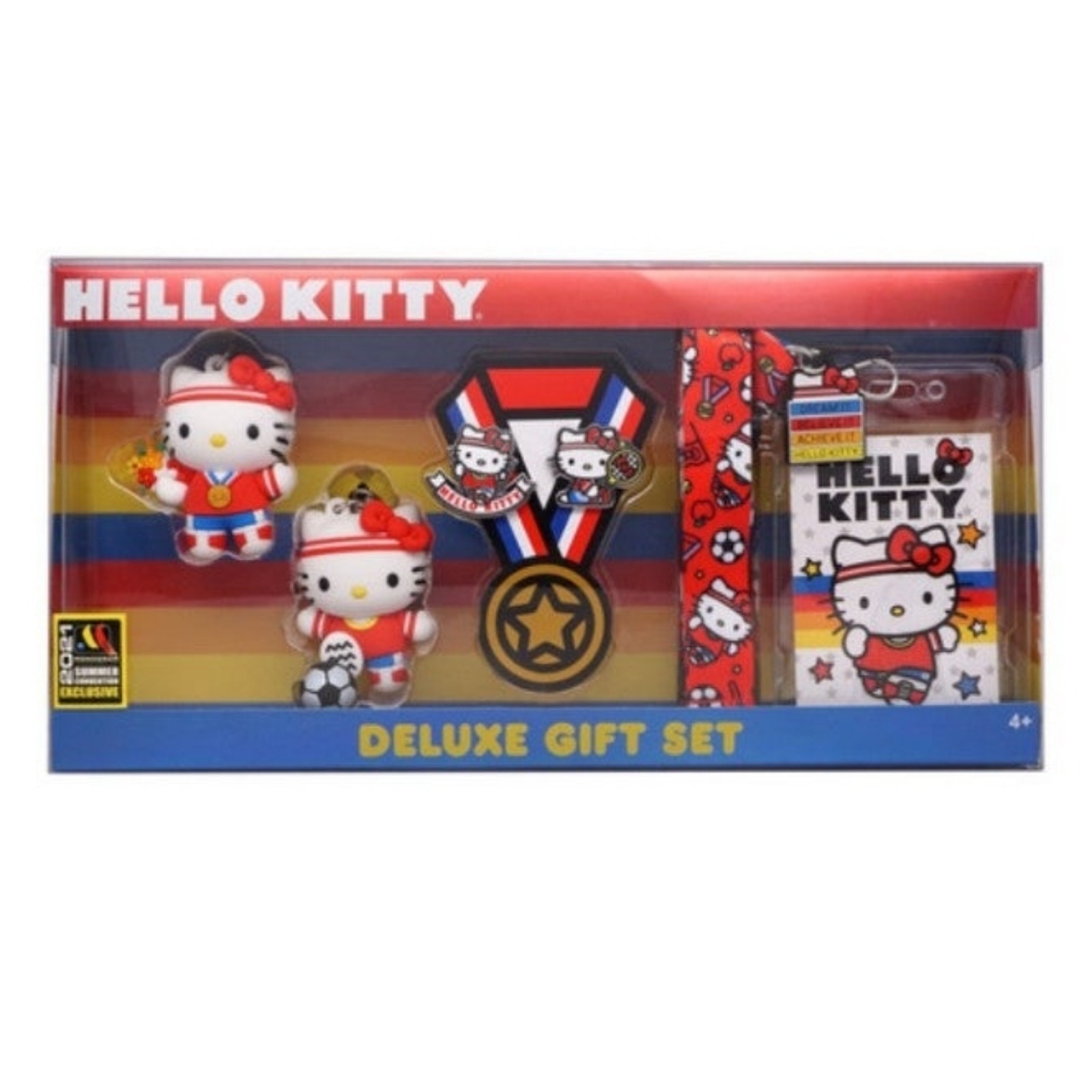 Sanrio Hello Kitty & Friends Sports Gift Set: Enamel Pins Lanyard Bag Clips