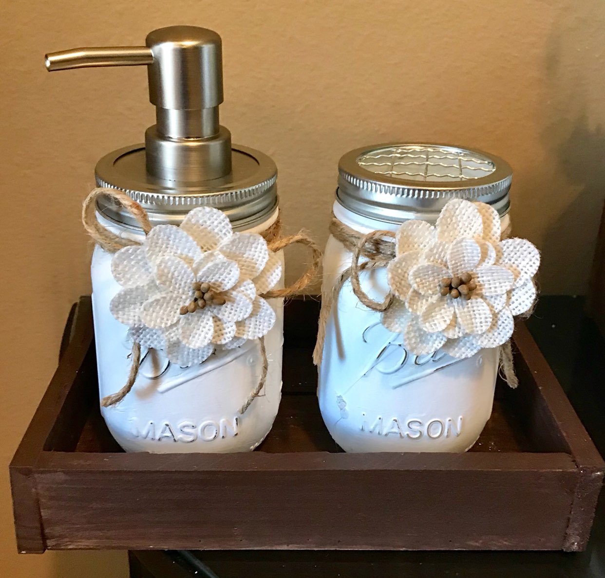 Farmhouse Mason Vanity Set/Crate Box