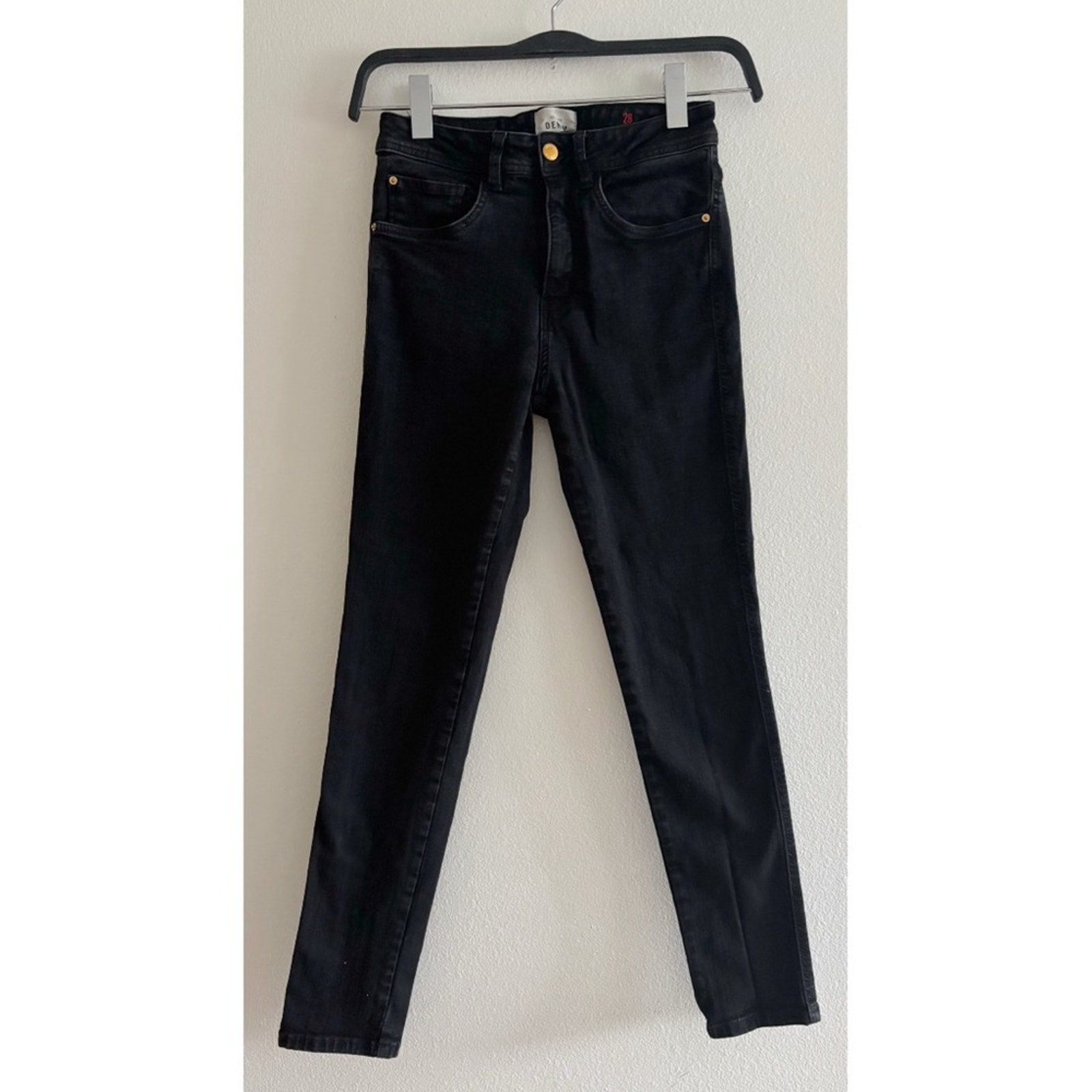 Sezane Denim Black Classic Skinny Jeans Size 28