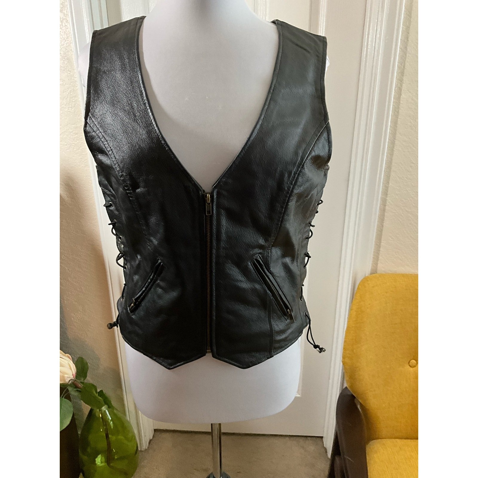 Black Leather Vest
