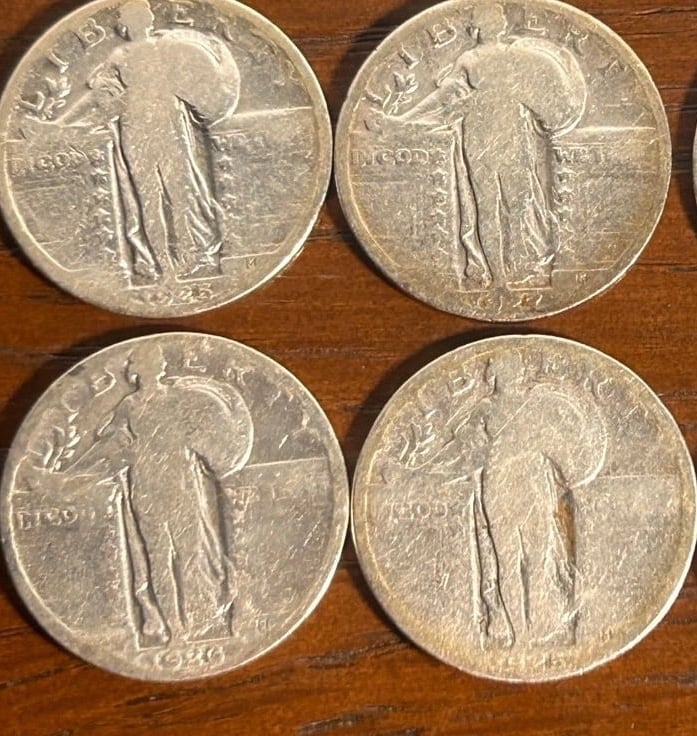 X4 SLQ Standing Liberty 90% Silver Quarter