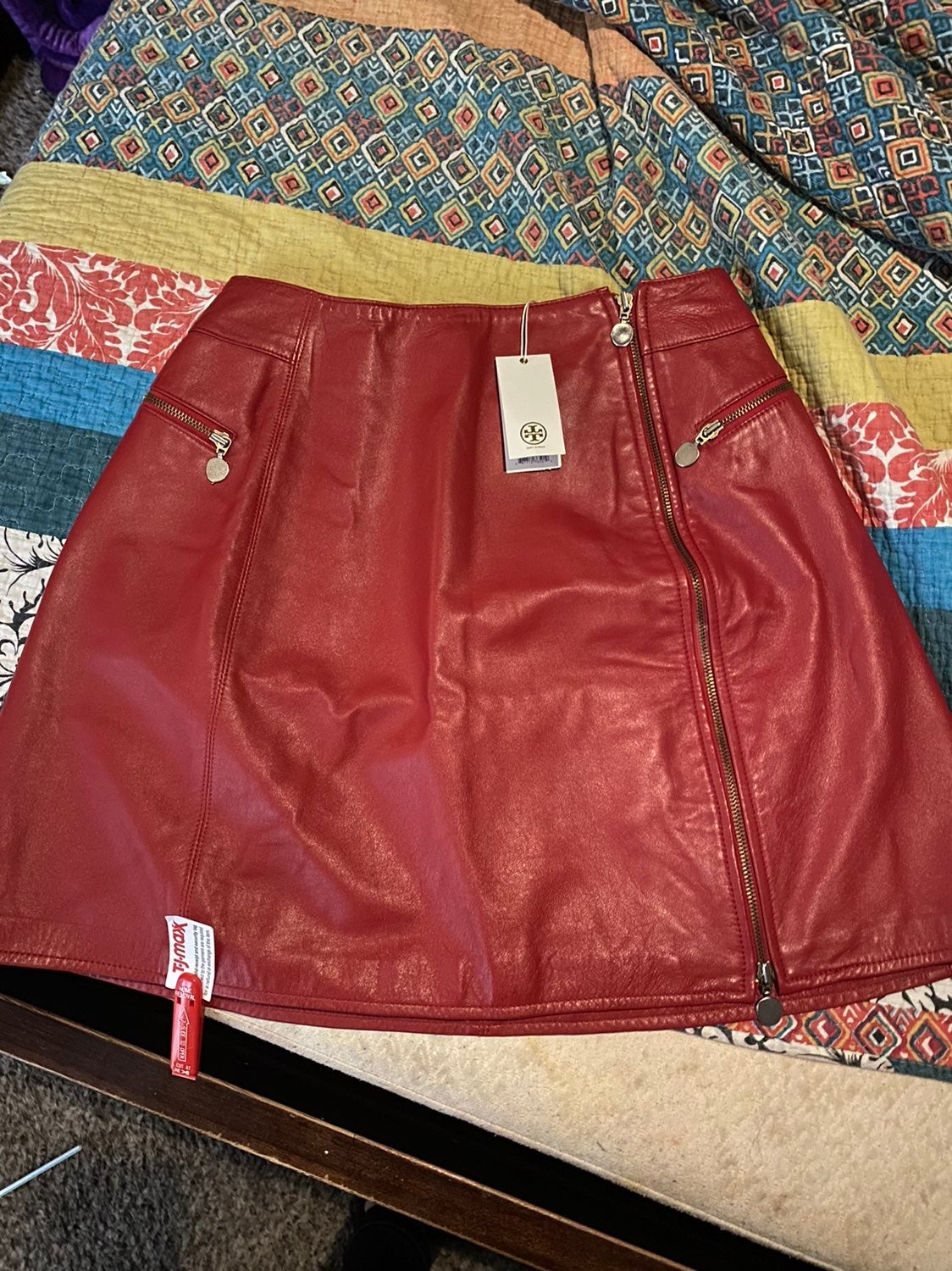 Tory Burch Leather Skirt
