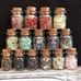 16 Geniune Tumbled Crystal Jars 5ml Full Set! Witch altar spells