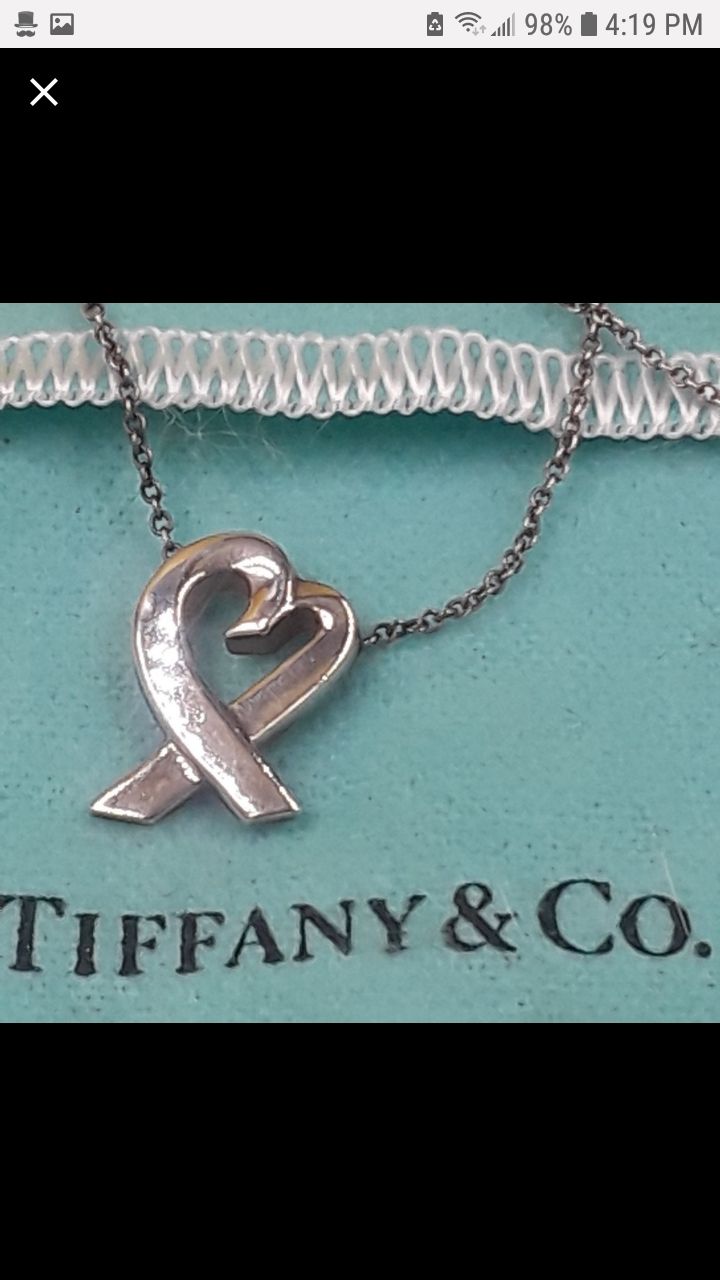 Authentic Tiffany and co heart necklace
