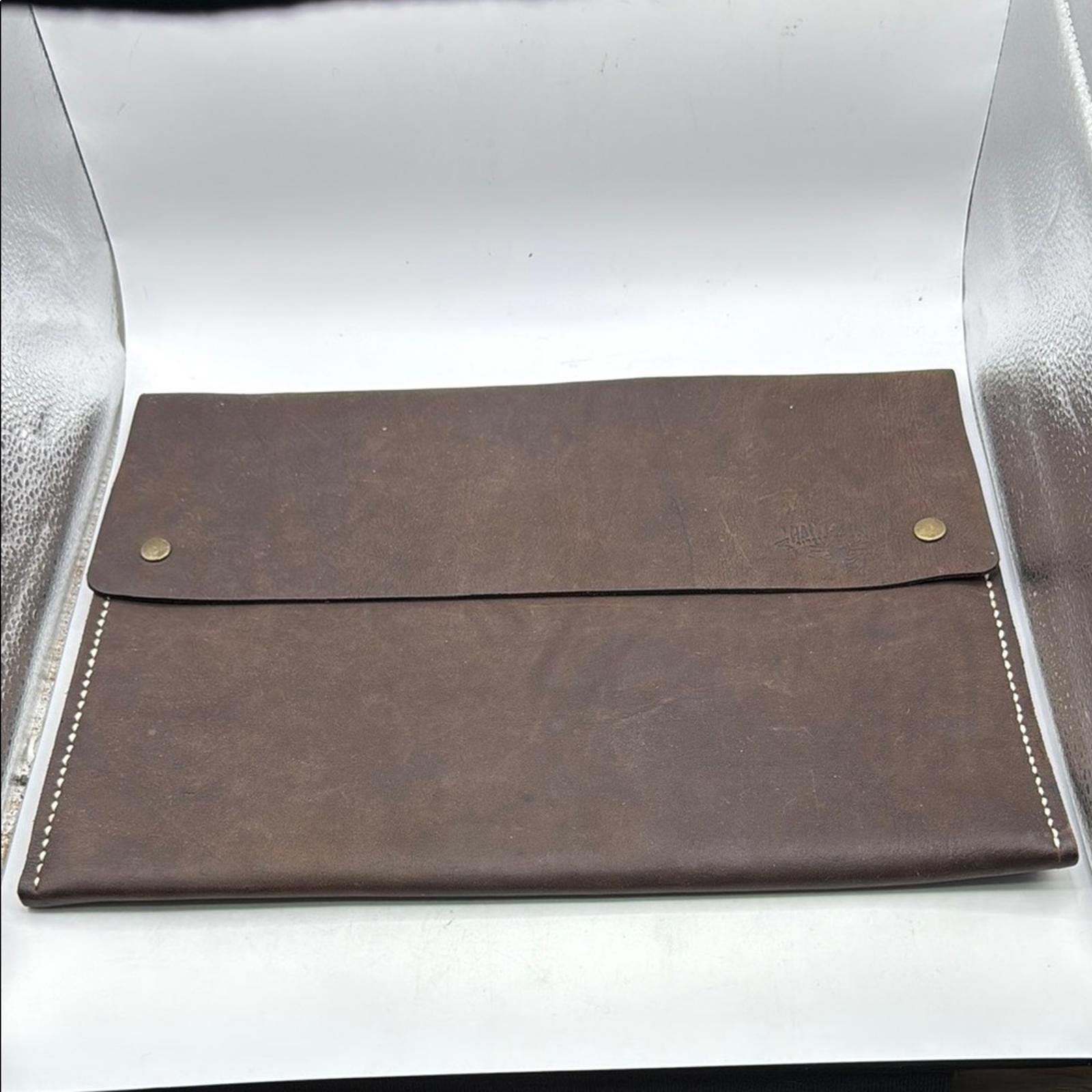Haiti Made Brown Leather Mens Messenger Portfolio Document Majik Laptop Sleeve