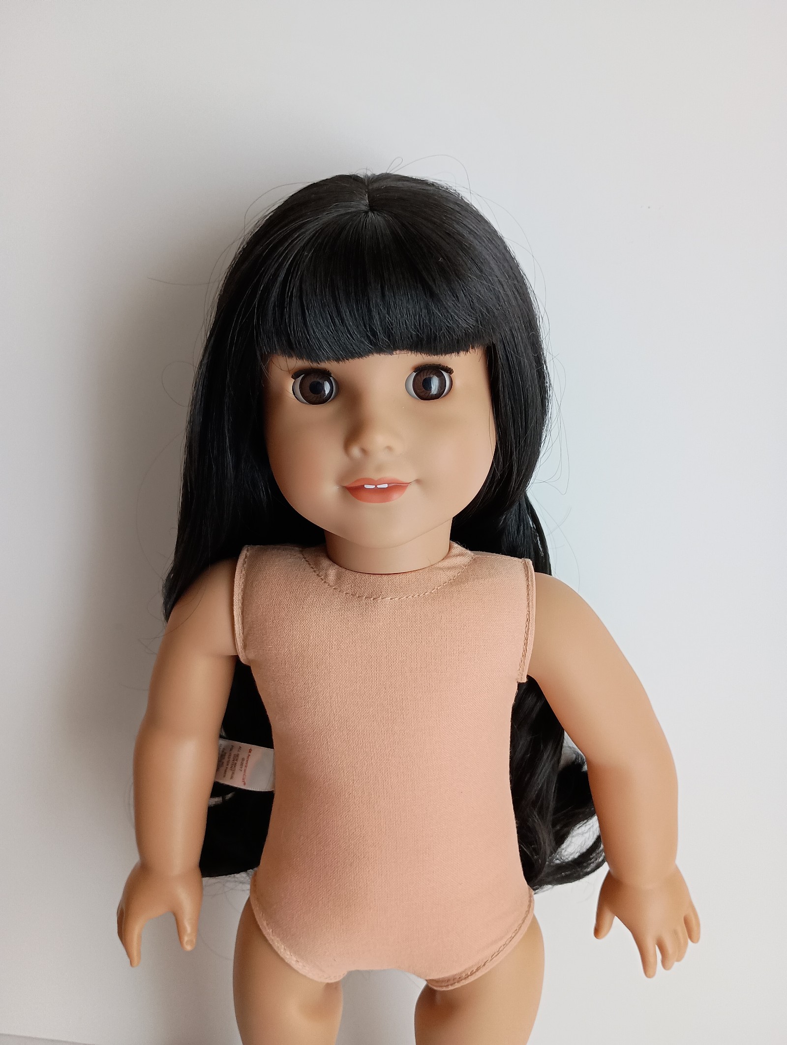 American Girl Doll Custom ooak Joss DDC Black hair with bangs and brown eyes