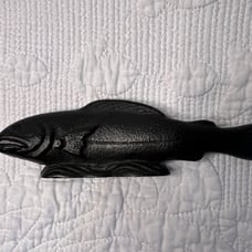 Cast Iron Koi Fish, Art Deco