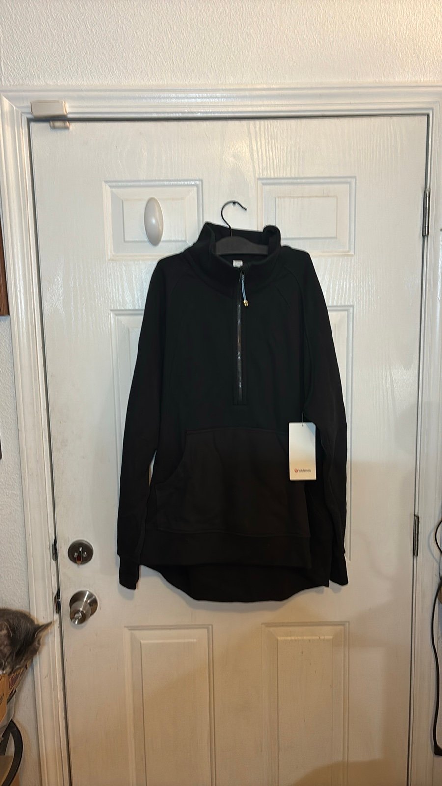 Lululemon Scuba Oversized Funnel-Neck Half Zip*Long, Black, Size XL/XXL