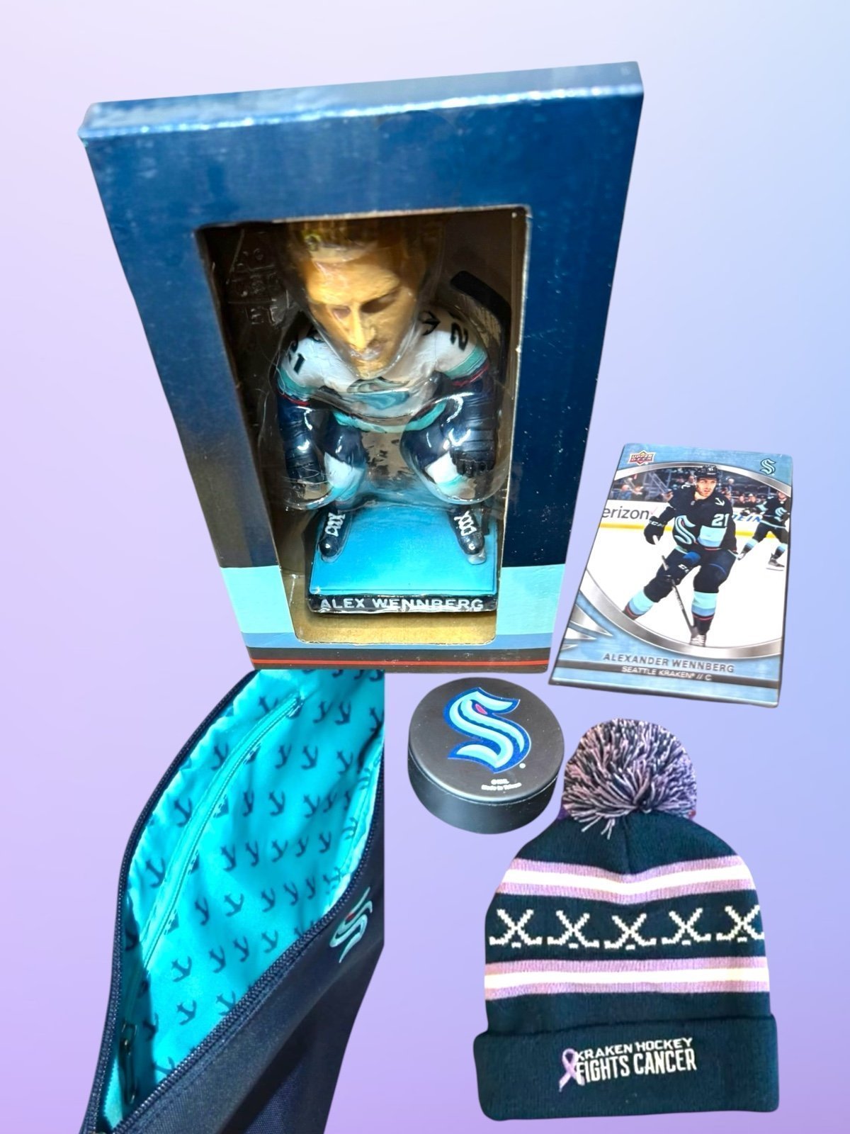 Seattle Kraken Hockey FANS LOOK!!! Alex Wennberg Bobblehead Bundle