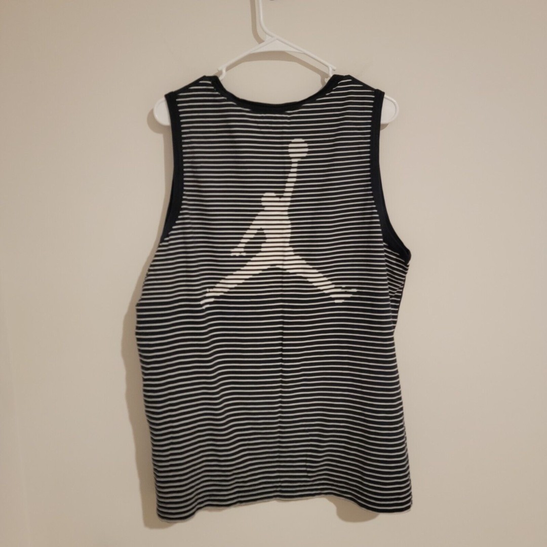 Rare Striped Back Graphic Nike Air Micheal Jordan Tank Shirt XXL NBA Basketball