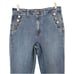 Gap 70's Flare Sailor Button Jeans Women's 10 / 30R Medium Wash Zip Button Fly