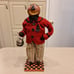 Primitive Folk Art Jack O Lantern Man with Black Cat Pail 12.5 inches