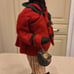 Primitive Folk Art Jack O Lantern Man with Black Cat Pail 12.5 inches