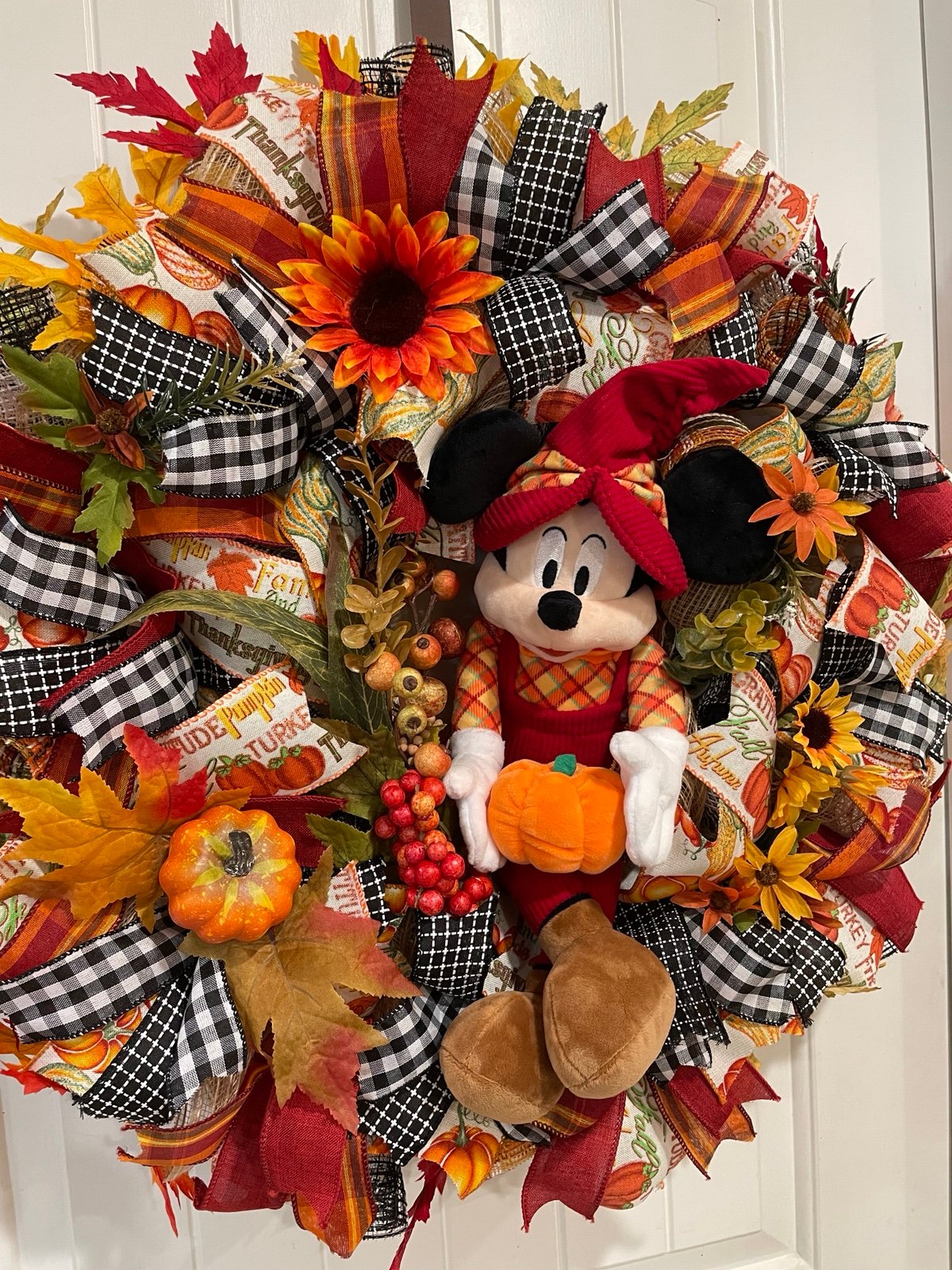 Fall Harvest Mickey Mouse Wreath