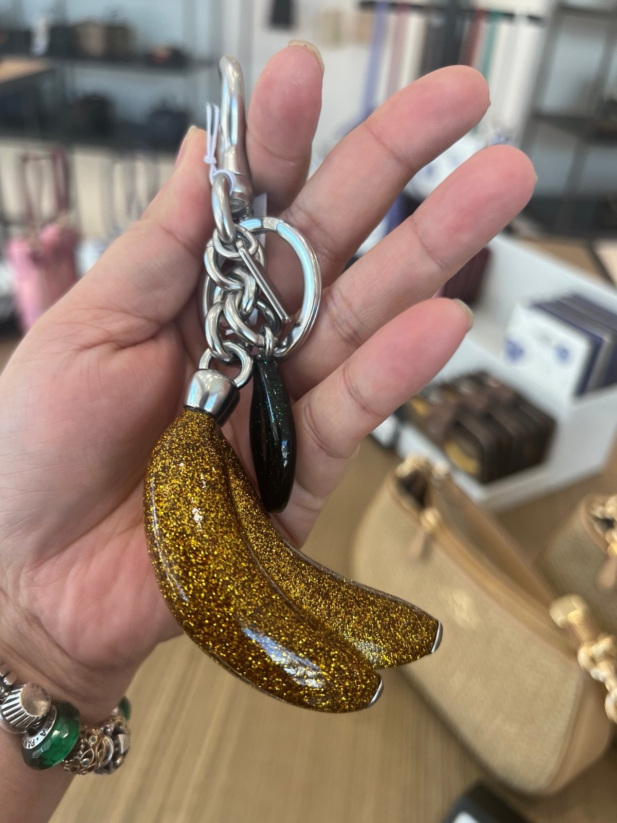 Coach Glitter banana Bag Charm