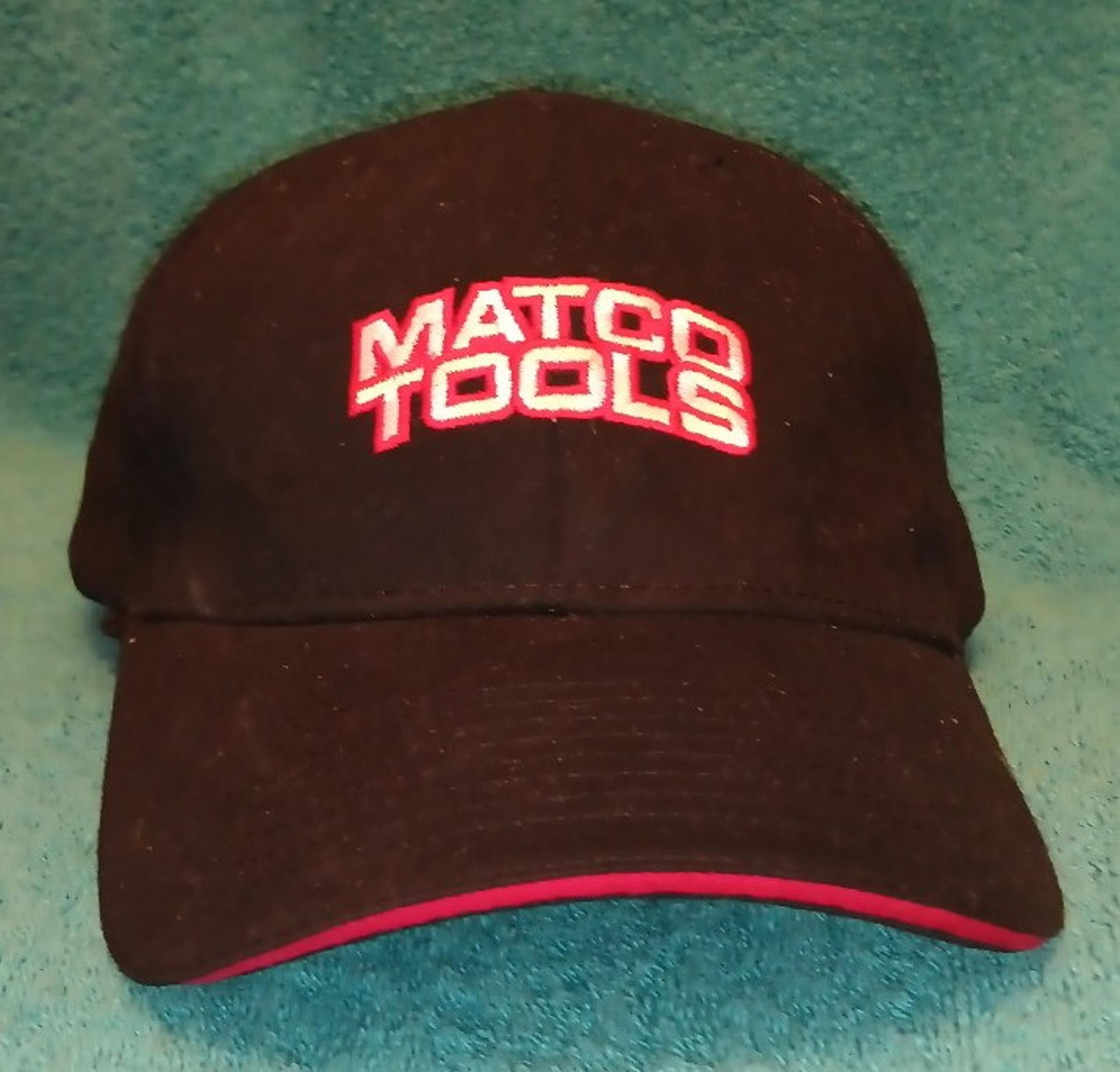 Vintage Matco Tools Black Baseball Cap Hat Strap back Embroidered Logo