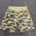 BAPE Sweat shorts camo yellow A Bathing Ape Size XL