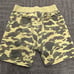 BAPE Sweat shorts camo yellow A Bathing Ape Size XL