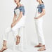 NEW Madewell Petite Straight-Leg Overalls in Tile White LP NWT Large