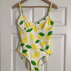 KATE SPADE Lemon One Piece Swimsuit M
