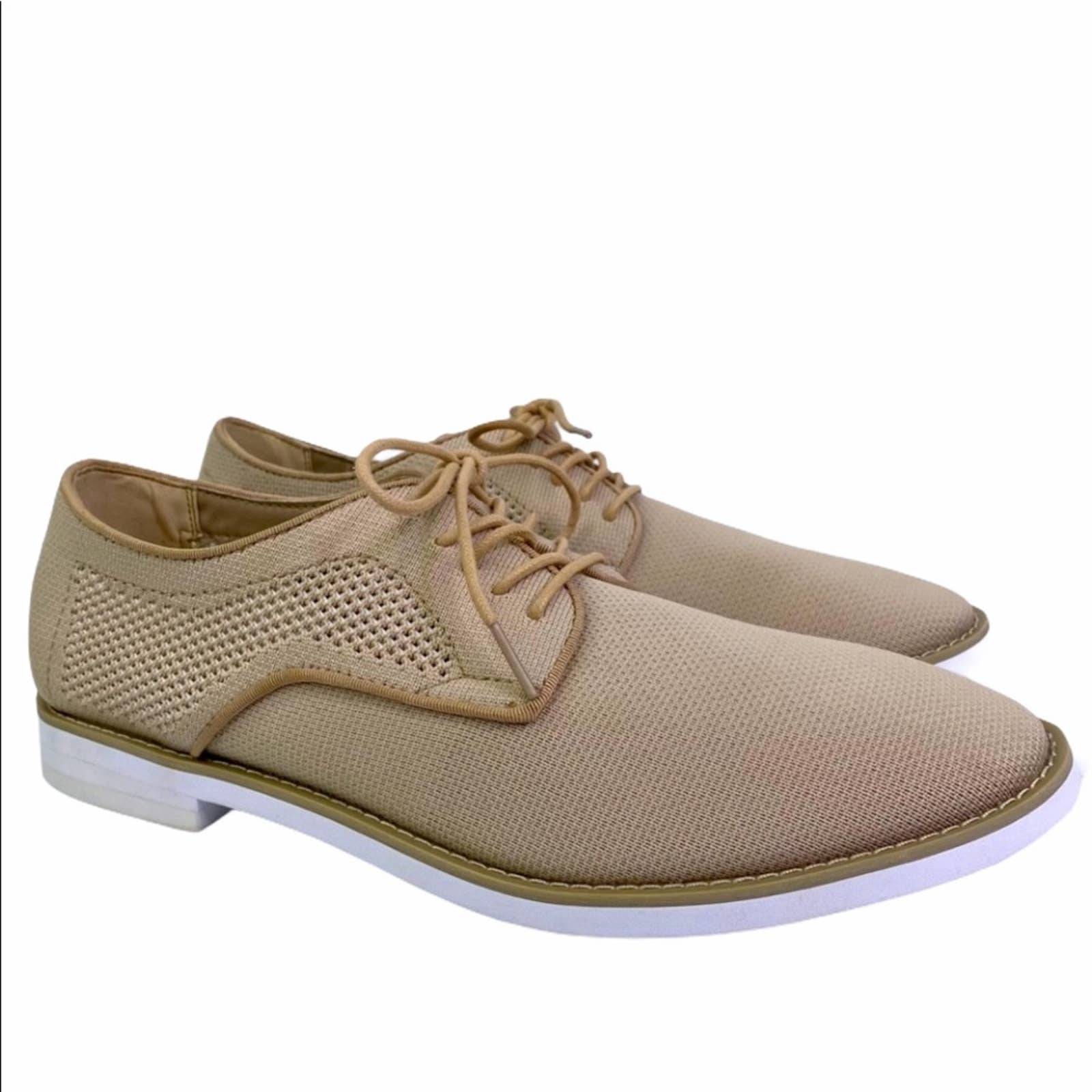 Calvin Klein Aggussie Knit Beige Oxford Shoes Size 10