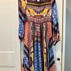 Stunning Anthropologie dress. Bright colors and sequin detail