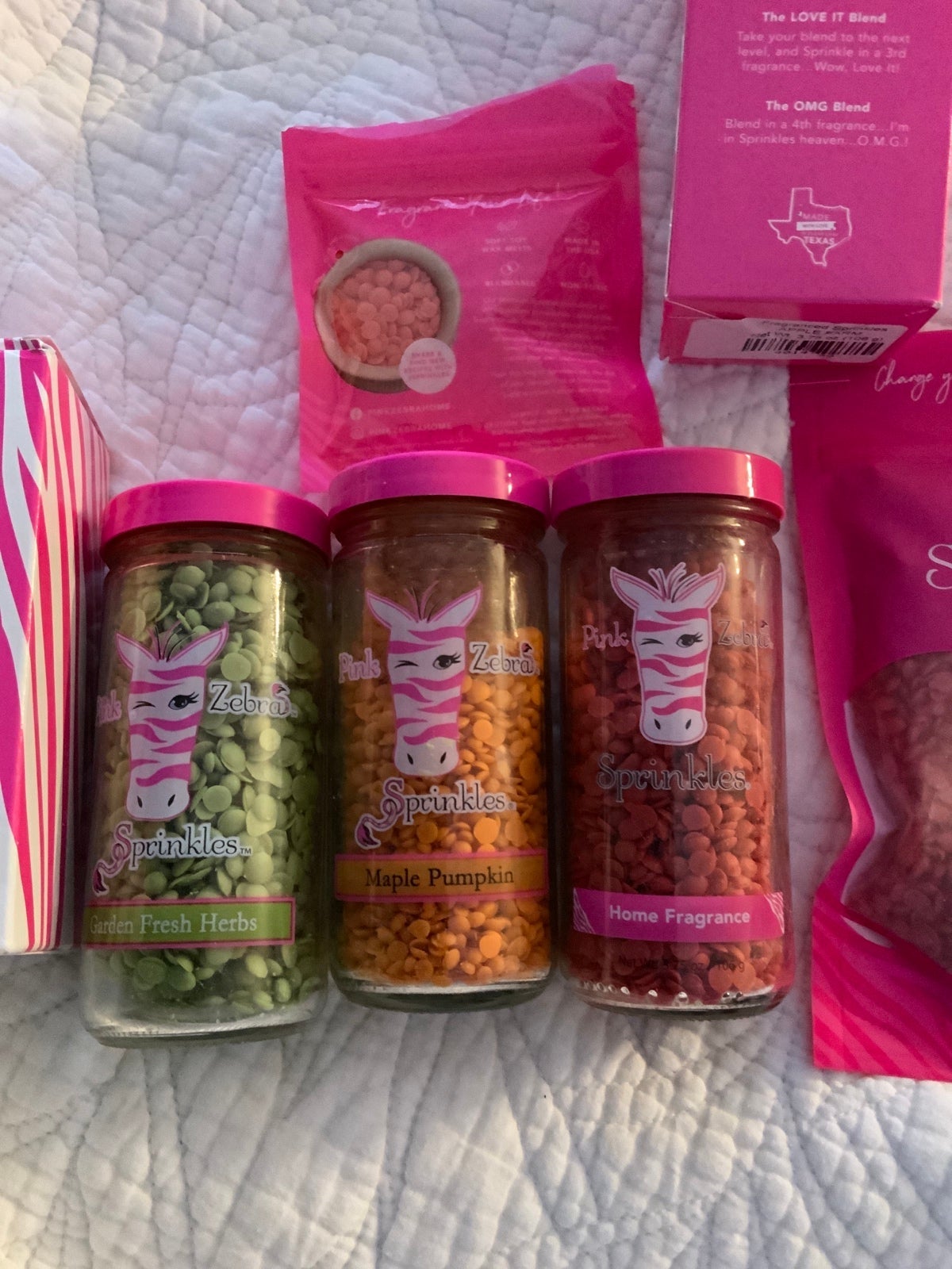 Pink Zebra Sprinkles Cherry Pie Apple Farm Maple Pumpkin Garden Herbs Pumkin Spi