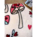 NEW Ultra Soft Mushroom and Hearts Full Queen Blanket Valentine Valentine’s