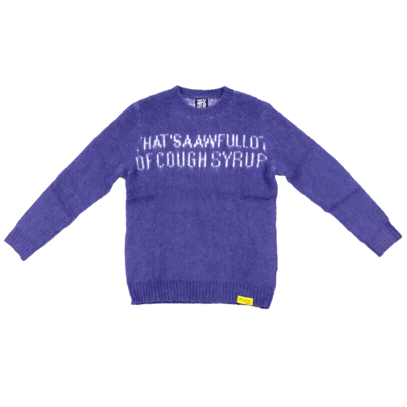 That's A Awful Lot of Cough Syrup Mohair Sweater Purple Size XXL - 220 Retail!