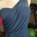 David's Bridal steel blue mesh size 12
