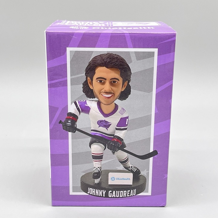 Columbus Blue Jackets Johnny Gaudreau Hockey Fights Cancer Bobblehead NHL