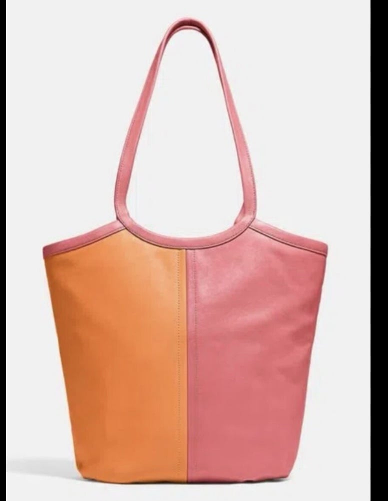 SOLD! COACH Bea Colorblock Taffy/Orange Leather Tote. Like New.
