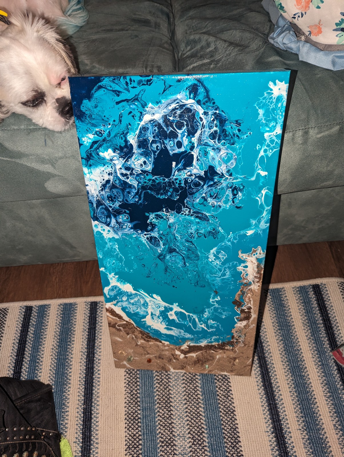 Beautiful Beachy Pour Art