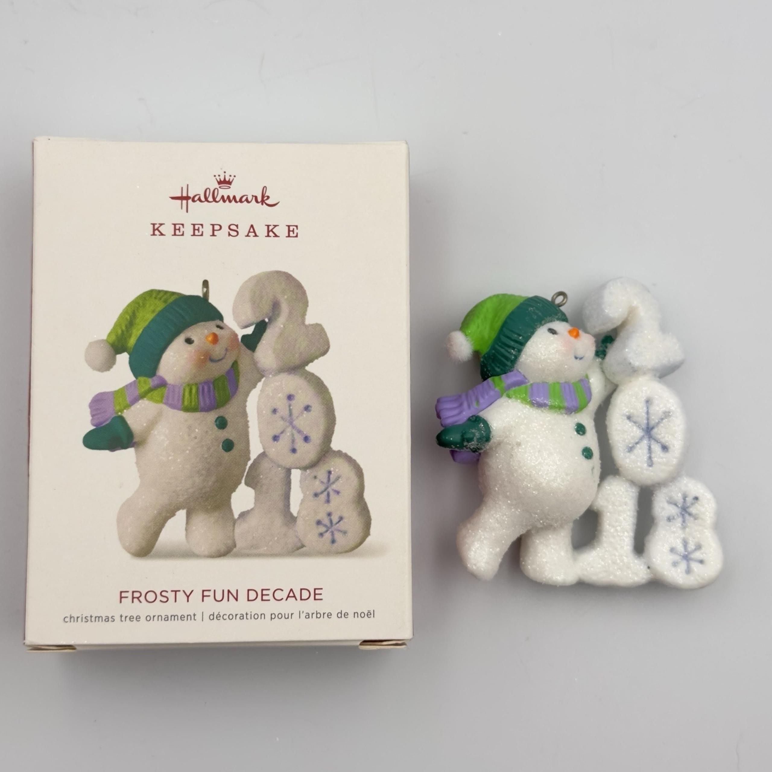 Hallmark Keepsake 2018 Frosty Fun Decade Snowman Christmas Ornament NOS