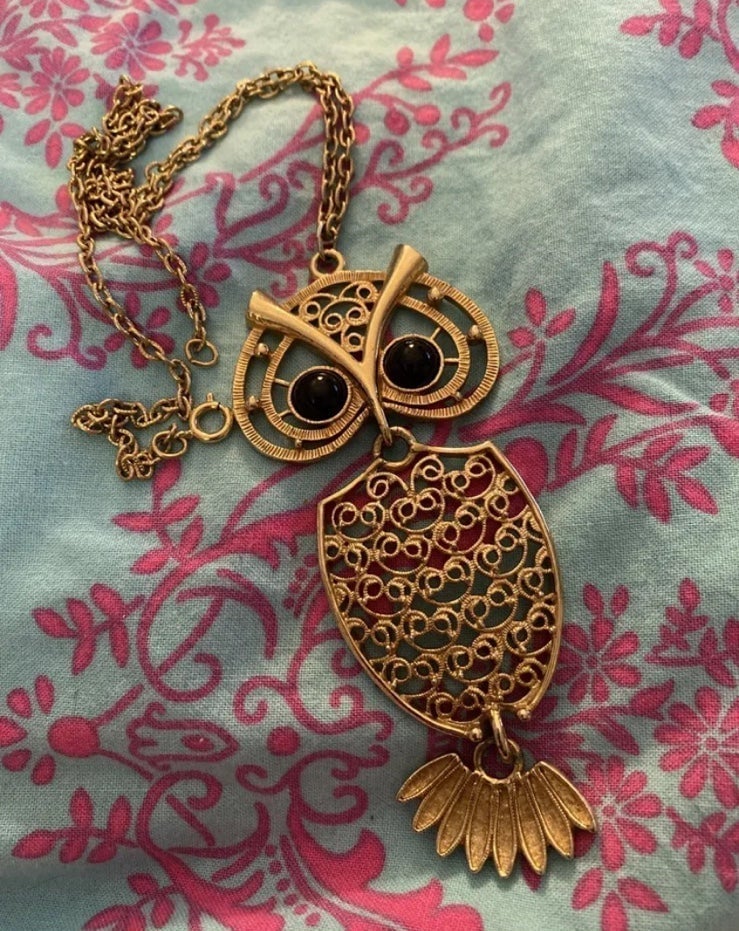 Sarah coventry shop owl necklace