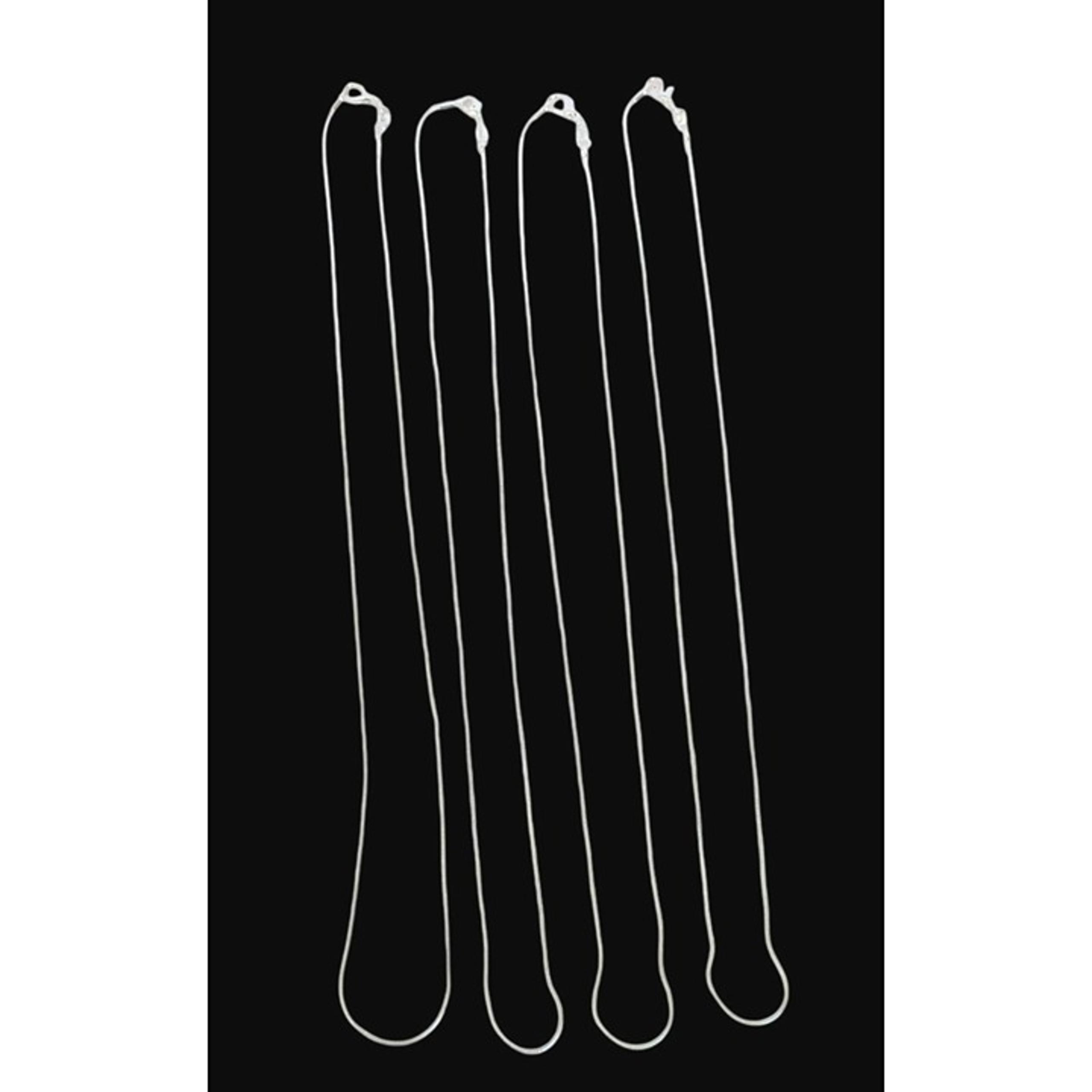 4 New Silver Plated Snake Chain Necklaces With Lobster Clasps 19 Inch Long