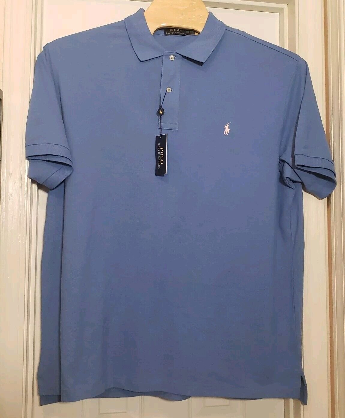 Polo Ralph Lauren Short Sleeve Cotton Knit Polo Men's Size 2XB Blue Pony