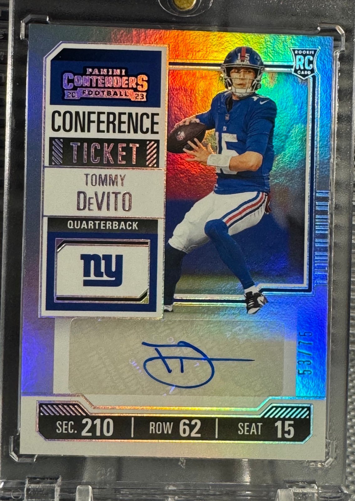 2023 Panini Contenders Optic Rookie Ticket RC AUTO/75 TOMMY DEVITO