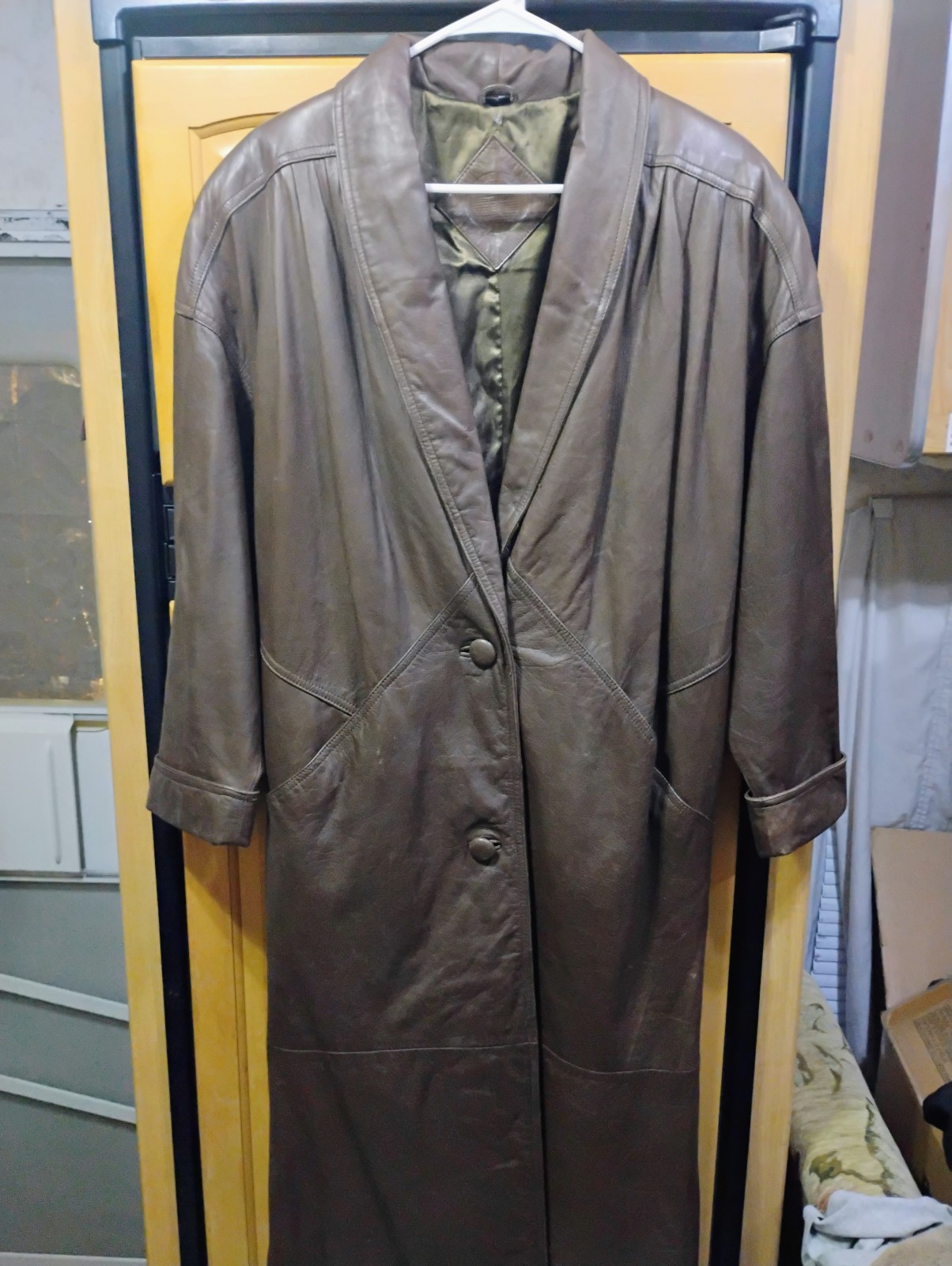 Vintage Leather women's trench coat size S