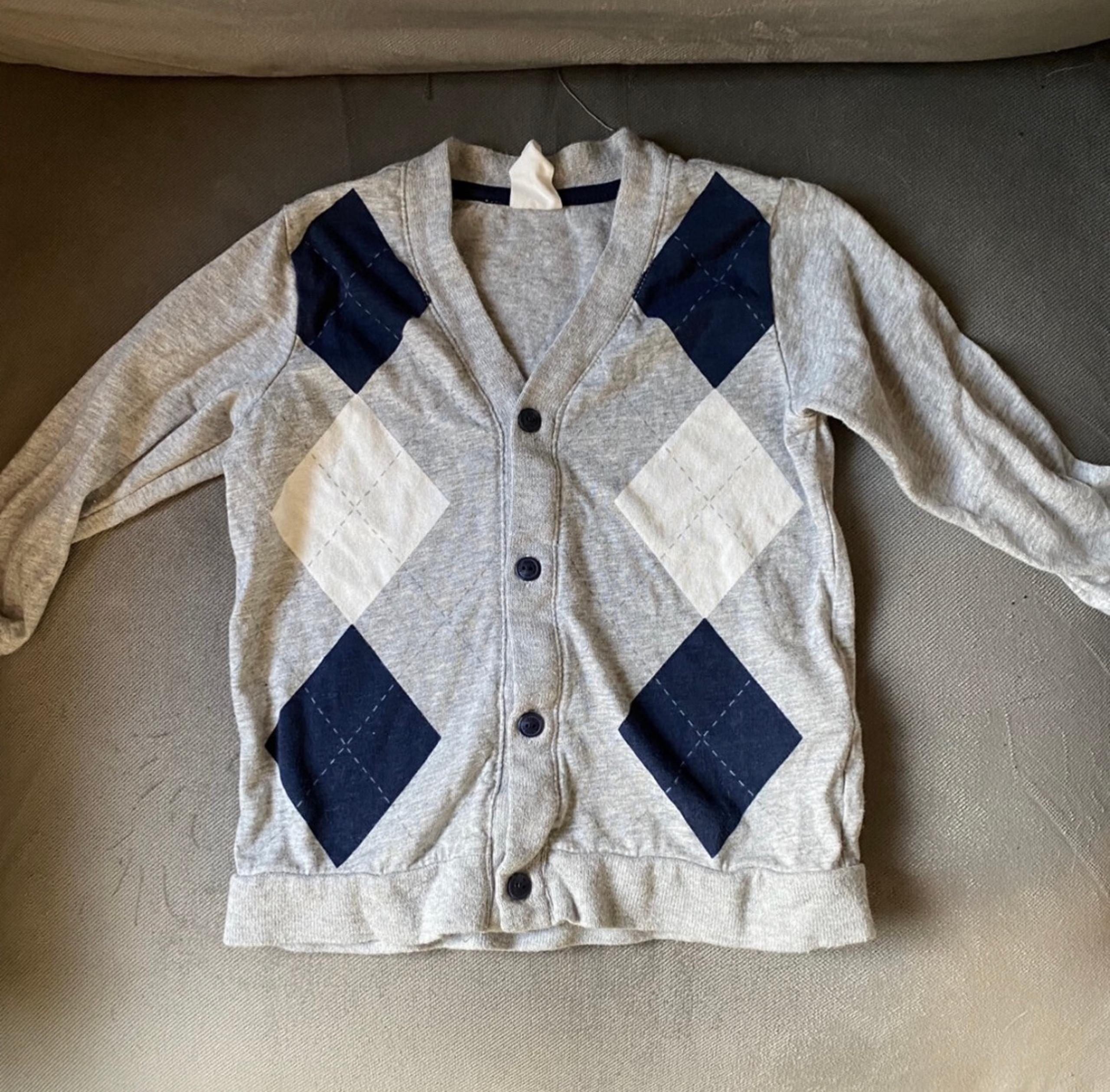 h&m argyle print cardigan