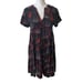 Anthropologie Maeve Tania Tiered Dress Black, Orange Womens Size XS Petite NEW