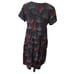 Anthropologie Maeve Tania Tiered Dress Black, Orange Womens Size XS Petite NEW
