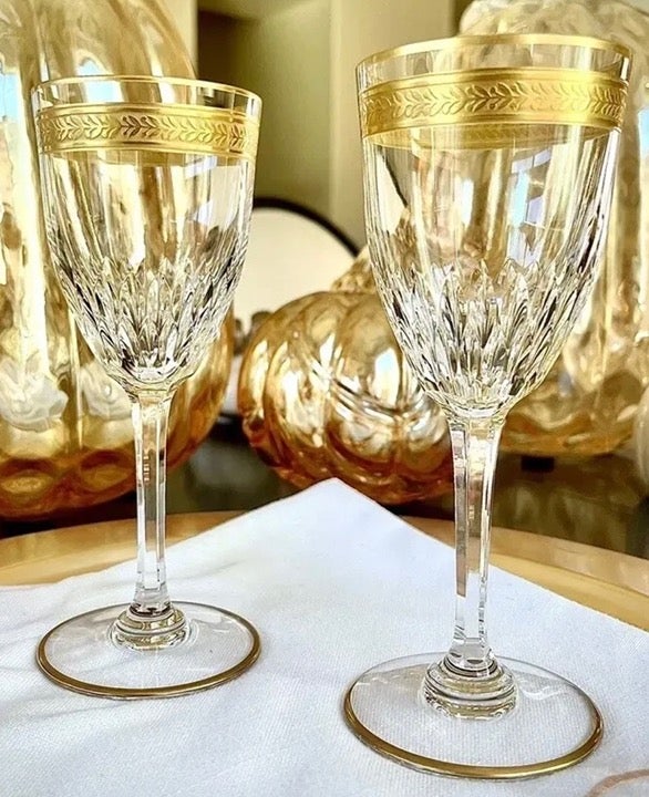 Saint Louis Trevi White Wine Glasses, Set of 2