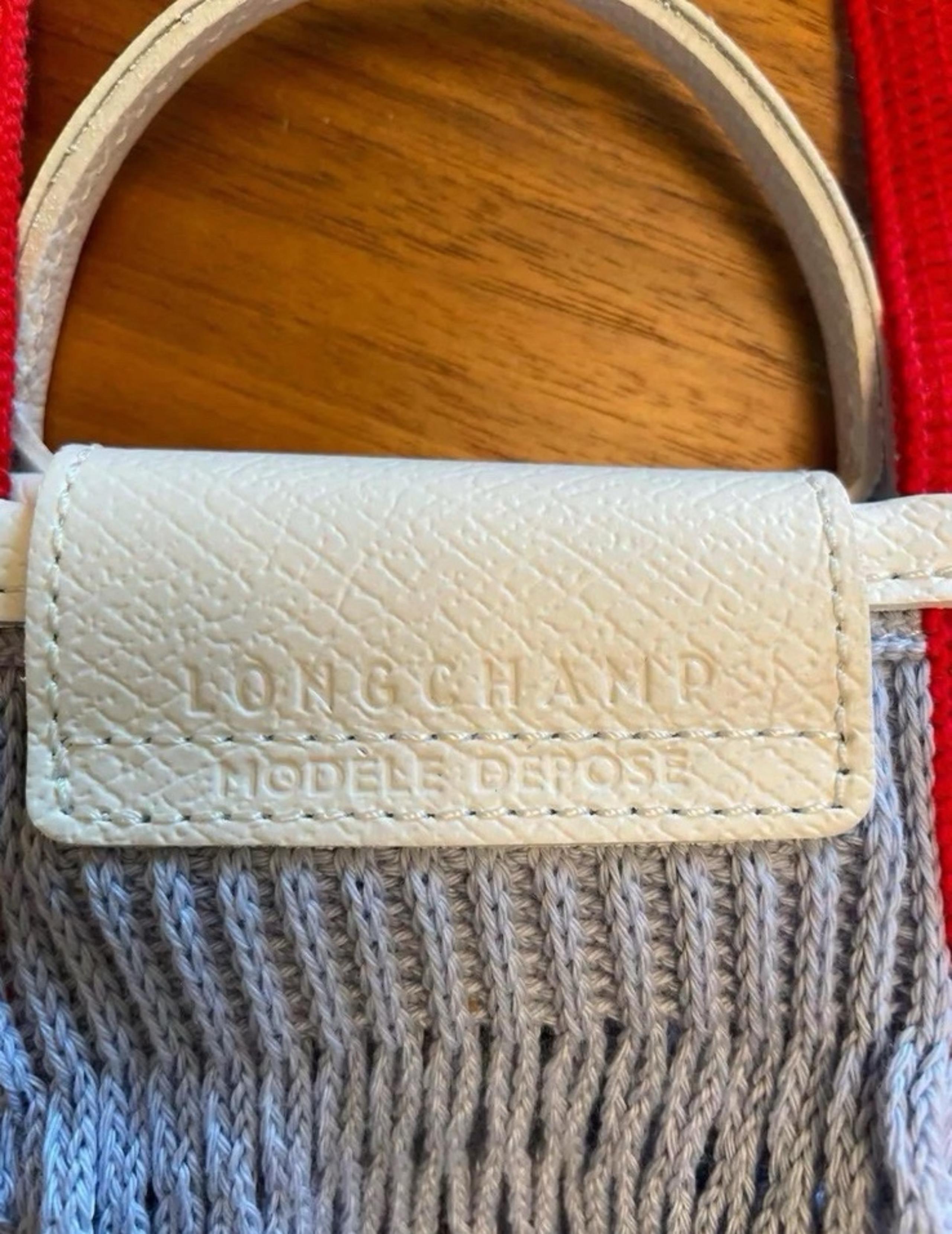 Longchamp Le Pliage Modele Depose Filet Size XS Mesh Bag in Light Blue NWOT $180
