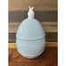 Arlington Design Light Blue Easter Egg Bunny Rabbit Cookie Jar 13” Tall